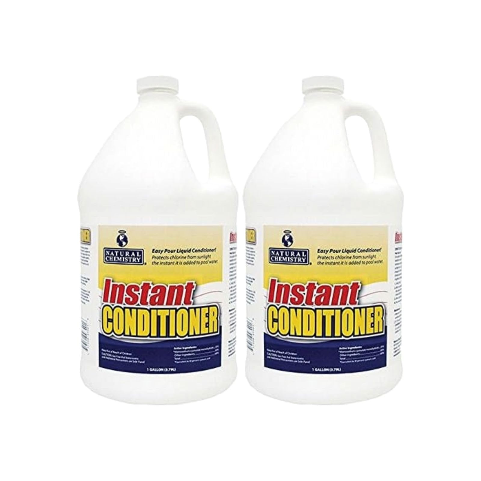 Natural Chemistry Instant Pool Water Conditioner, 1 Gallon, Pack of 2, Protects Chlorine from Sunlight, Instantly-Dissolving and Easy to Use