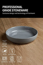 famiware Milkyway 33 oz Bowl Set, Pasta Bowls Set of 4, Salad Bowls Perfect for Your Friend for Housewarming, Thanksgiving, Christmas, Dark Gray
