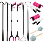 10 Pcs Hip Replacement Kit with Leg Lifter Hip Back Knee Replacement Recovery Aids for Seniors Pregnant, 32" Foldable Magnetic Grabber Sock Assistant Device Shoe Horn Dressing Stick Bath Sponge