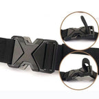 Quick Release Waistband Breathable Durable Outdoor Sport Belt Multi Function Nylon Belt(Grey)