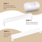 TOACSUCP Wedge Pillow Headboard, Pillow Wedge for Headboard Gap with 2 Side Large Pocket, Bed Gap Filler (0-8"), Headboard Wedge Pillow Queen Size(White, 60"x10"x6")