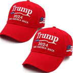 Trump Hat 2024, MAGA Hat, 2 Pack Make America Great Again Hat, Trump Merchandise, 45 47 Hat, Donald Trump Hats for Men Women 2024, Campaign Hat Trump Cap Red