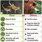 Reptile Carpet,Bearded Dragon Tank Accessories,Reptile Mat, Leopard Gecko Substrate,Bearded Dragon Tank Flooring,Snake,Tortoise Bedding(18" × 79 ", 2 PCS Grey Thicker Mat)