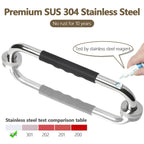 2 Pack Grab Bars for Bathroom, 32 Inch Anti Slip Bathroom Handicap Grab Bars for Showers, Safety Bath & Shower Grab Bar for Seniors, Shower Handles for Elderly, Tesuchan