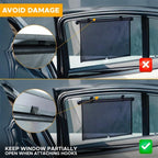 EcoNour Car Side Window Sun Shade (2 Pack) | Retractable Car Roller Sunshade for Kids | Baby Car Window Shades for UV and Sun Glare Protection | Baby Car Travel Accessories (15"x17")