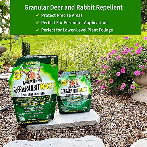 Nature's MACE Deer & Rabbit Repellent 25lb / Covers 25,000 Sq. Ft. / Repel Deer from Your Home & Garden/Safe to use Around Children, Plants & Produce/Protect Your Garden Instantly