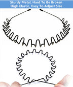 Metal Hair Band for Men Headband Women Bands Unisex Black Wavy Spring Outdoor Sports Headbands Men's Hoop Clips Accessories Simple Elastic Non Slip Head Headwear