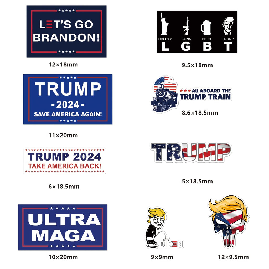 The Original Trump 2024 Stickers -100pcs (Extra Large), Bumper Sticker, Trump Decal for Laptop, Phone, Car, Water Bottle