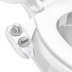 LUXE Bidet NEO 185 Plus - Dual Nozzle, Non-Electric Bidet Attachment for Toilet Seat, Patented Slide-In Install, 360° Self-Clean, EZ-Lift to Clean, Feminine & Rear Wash (Chrome)