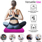 Gel Seat Cushion for Long Sitting, Extra Thick Gel Cushion for Wheelchair Soft Chair Pads Cushion for Office Home Chairs Car Seats Long Trips - Back Sciatica Hip Tailbone Pain Relief Cushion (Violet)