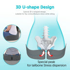 Seat Cushion for Office Chairs - Tailbone & Sciatica & Hip & Coccyx & Low Back Pain Relief Pillow - Memory Foam Pressure Relief Cushion for Long Sitting for Gaming, Compute, Desk Chair, Car Seat