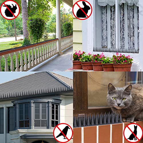 Bird Spikes, 20 Packs Bird Deterrent, Raccoon for Outdoor Repelling Reptiles, Squirrel Spikes for Fences and Roofs to Keep Birds Away