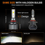 XWQHJW Headlight Bulbs Fit For Honda Accord 2013 2014 2015 2016 2017 2018 And Coupe 2008-2012, For Toyota Tundra 2007-2013, 9005 H11 High Low Beam, Replacement Halogen, 6000K White, Pack of 4