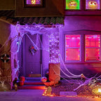 Twinkle Star 600 LED Window Fairy Curtain String Lights, 8 Modes Fairy Lights for Halloween Christmas Bedroom Wedding Party Home Garden Outdoor Indoor Wall Decorations, Purple