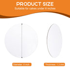 40 PCS Cake Boards 6 inch Round Cake Cardboard Rounds White Cake Board, Cake Circles Round Base Food-Grade Cardboard Cake Plate for Cakes Christmas Bread Desserts (Thin and Strong)