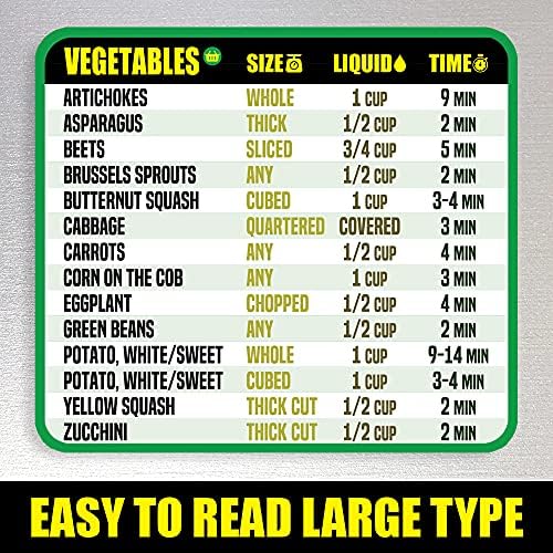 Air Fryer Cooking Times and Instant Pot Magnetic Cheat Sheet Combination Bundle - Extra Large Easy to Read Reference Guides for Air Frying and Instant Pot Pressure Cooking - Kitchen Accessories