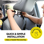lebogner Back Seat Cover for Kids + 3 Pocket Storage Organizer, 2 Pack Kick Mats Backseat Protector, Car Accessories Waterproof Kick Guard for Vehicles to Protect from Dirt, Mud & Scratches, Beige
