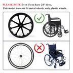Wheelchair Rear Wheel Replacement Tire, Wheelchair Tire, 24 "X 1" Universal Flat-Free Polyurethane Tire, Suitable For Manual Wheelchair Tire Replacement (1 Pair)
