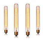 EDEARKAR E26/E27 Base, T10/T30 Tubular Vintage Edison Light Bulbs 25W T185 110V Dimmable T30 Antique Incandescent Light Bulb T30 Antique Filament Light Bulb, Pack of 4