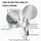 Spa Part Nylon Mesh Pool Cleaner All Purpose Bag - Fits Polaris 280, 480 Cleaner - Zippered K13 K16 (2)