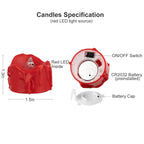 Windshell Red Flickering Flame Tealight Candles with 6H Timer (No Remote), Melting Design, Battery Operated LED Flameless Tea Lights for Party, Wedding, Christmas and Valentine's Day, Pack of 12