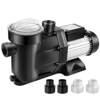 Leomru 2.5 HP Pool Pump 8880 GPH Self Priming in/Above Ground Swimming Pool Pump 110V Single Speed Pumps with Strainer Basket 4Pcs Connectors