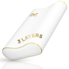 Royal Therapy Travel Memory Foam Pillow, Camping, Cervical Pillow for Pain, Contour Pillow, Shoulder Pain, Neck Pain Pillow