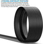 Jin&Bao Universal Garage Door Threshold Seal Strip 20FT Kit, Bottom Waterproof Rubber Weather Stripping Replacement（Black, 2 Adhesive）