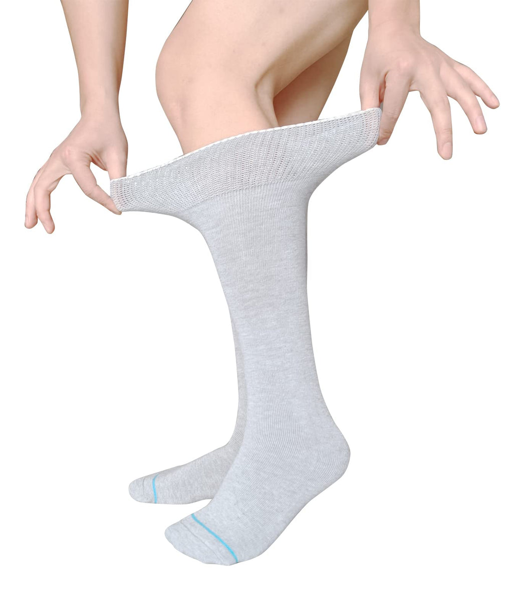 VEIGIKE Replacement Sock Liner for Orthopedic Walking Boots Walker Brace,Tube Socks Under Air Cam Walkers and Fracture Boot Cast Shoe Surgical leg Cover Grey 2 Pairs