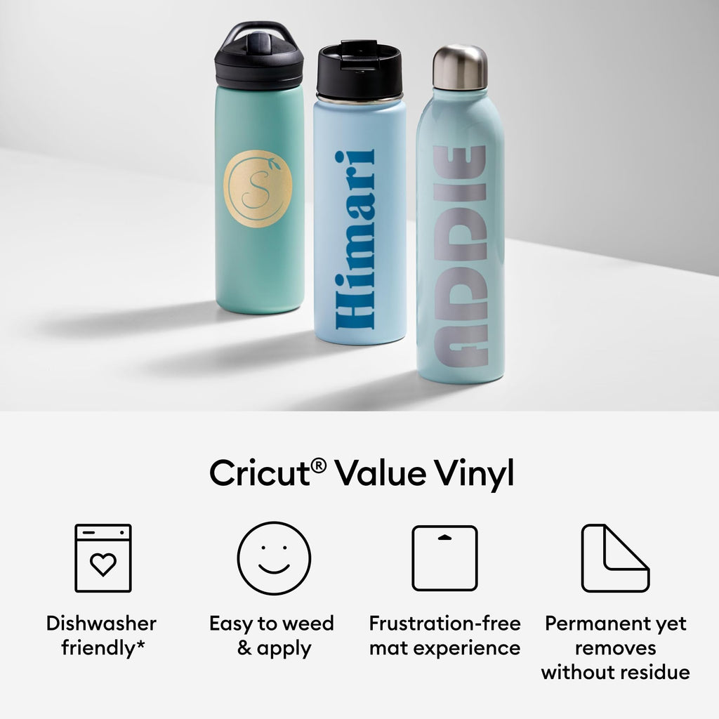 Cricut Value Permanent Vinyl, Black (12in X 35ft)