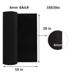 AMZQNART EVA Foam 6mm, Cosplay Foam 39x59 inch Black, High Density 90 kg/m³, for Craft Projects Cosplay Costumes, Fake Weapons, Decorations, Christmas, Easter, Thanksgiving, etc.