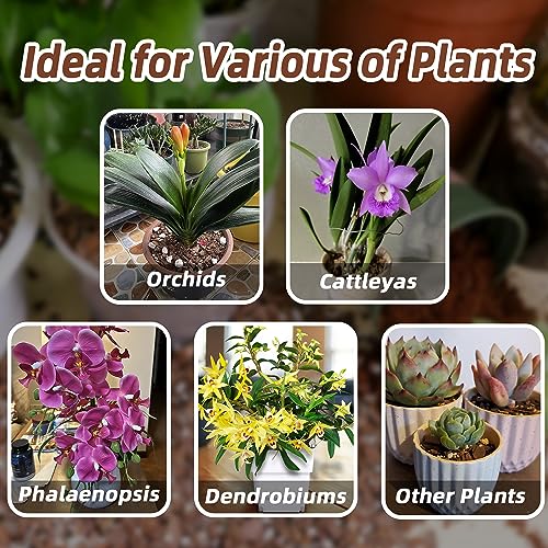 CJGQ Orchid Bark Potting Mix 9Quart, Mix Pine Bark and Organic Perlite for Plants, Orchid Fertilizer Garden Soil for Root Development, Improve Drainage and Aeration