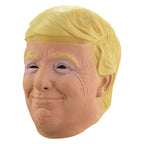 Spoof Celebrity Mask Costume with MAGA Hat,Full Head Realistic Old Man Mask,Adults Men Women Latex Prank Mask for Halloween Party Carnival,Donald Trump Mask Costume Outfit