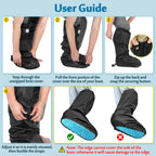 Walking Boot Cover Orthopedic for Broken Foot Injuries Medical Cast Cover Ankle Fracture Tall Walking Boot Cover Outdoor Cast Protector Rain Snow Surgical Recovery Air Walker Boot Accessories - Black