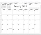 Calendar 2025-18 Months Calendar from January 2025 to June 2026, Wall Calendar 2025-2026 with Thick Paper, 8.5" x 11", Black