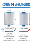 JIPINE PAS50SV Hot Tub Filter Replaces Artesian Spa Filter, Magnum AR50, PAS50SV-F2M, 6CH-502, FC-0311,06-0006-12,Master Deluxe M60506,Baleen AK-90161,Excel Filters XLS-604 Spa Filter, 2 Pack