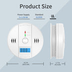 Carbon Monoxide Detectors,CO Detector Battery Powered,Carbon Monoxide Alarm with Sensitive CO Sensor,LCD Display and Sound Warning,Complies with UL 2034 Standards