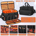 Gig Band Cable File Bag With Adjustable Dividers Dj Cable Gig Bag for Cables, Cords,DJ Gear,Musicians Accessories 20"×12"×12"