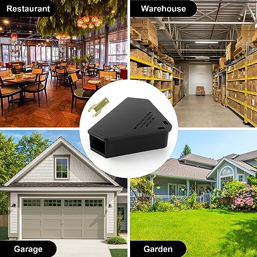 8 Pack Mouse Bait Stations with 8 Keys, Outdoor Rodent Box Station for Mice Small Rats, Mouse Traps Opens Easily with Key, Kids and Pets Safe