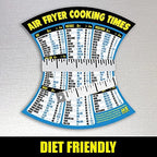 Air Fryer Cooking Times and Instant Pot Magnetic Cheat Sheet Combination Bundle - Extra Large Easy to Read Reference Guides for Air Frying and Instant Pot Pressure Cooking - Kitchen Accessories