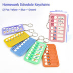 ZBJBinCH 3 Pcs Reminder Board for The Elderly, ADHD Tools for Kids Portable Visual Schedule for Kids School Bag Pendant Detachable Daily Task Planning Pad with List Cards Stickers for Kids