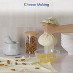 8 PCS Reusable Cheesecloth, Grade 100, 20x20 Inch Hemmed Cheese Cloth for Straining Craft, 100% Cotton Unbleached Cloth Strainer for Cooking, Baking, Juicing, Cheese Making (40×50 Threads)