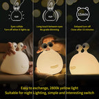 Slug Night Light,Silicone lamp for Kids USB Rechargeable Cute Animal Lamps Timer Setting safe Bedside Lamp Portable LED Lamps for Breastfeeding Dorm Room Decor for Christmas Gift Baby Kids Girls Teens