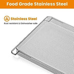 for Ninja Foodi Replacement Air Fryer Oven Basket, Original Replacement Baking Trays for NINJA DT201 DT251 Foodi Digital Air Fryer Oven, Mesh Basket, Ideal Accessories for Frying and Dehydrating