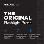 Mini Maglite Pro LED 2-Cell AA Flashlight, High Lumen, Water-Resistant, Adjustable Focus – Black