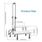 Hotodeal Step Stool with Handle for Elderly, Foot Stool with Handle, Adjustable Height & Non-Skid 2 Steps Medical Step Stool with Handrail, Heavy Duty Hold up to 350lbs for Senior, Surgery Patients