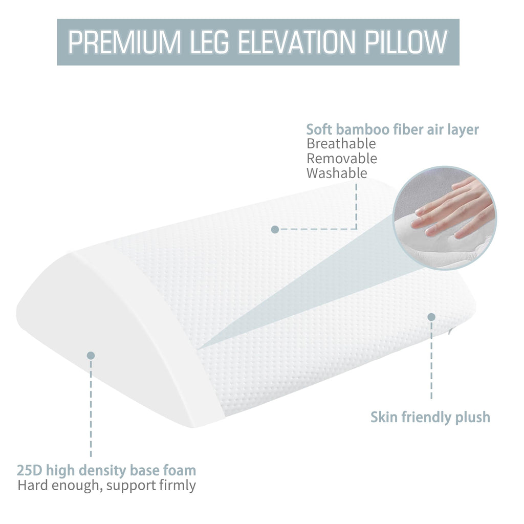 Ziiyllean Wedge Pillow for Knee Bed Wedge Pillow for Sleeping, Wedge Pillows for After Surgery Leg Pillow for Sciatica Back Knee Hip Ankles Back Pain Relief