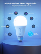 Govee LED Smart Light Bulbs, 1000LM Color Changing Light Bulb, Wi-Fi & Bluetooth Light Bulbs, Work with Alexa and Google Assistant, Dimmable RGBWW A19 75W Equivalent Smart Bulbs, 2 Pack