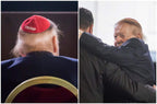 A1 Skullcap Trump MAGA Jewish Yarmulke Hat - Red Suede Kippah for Men/Boys - US Made