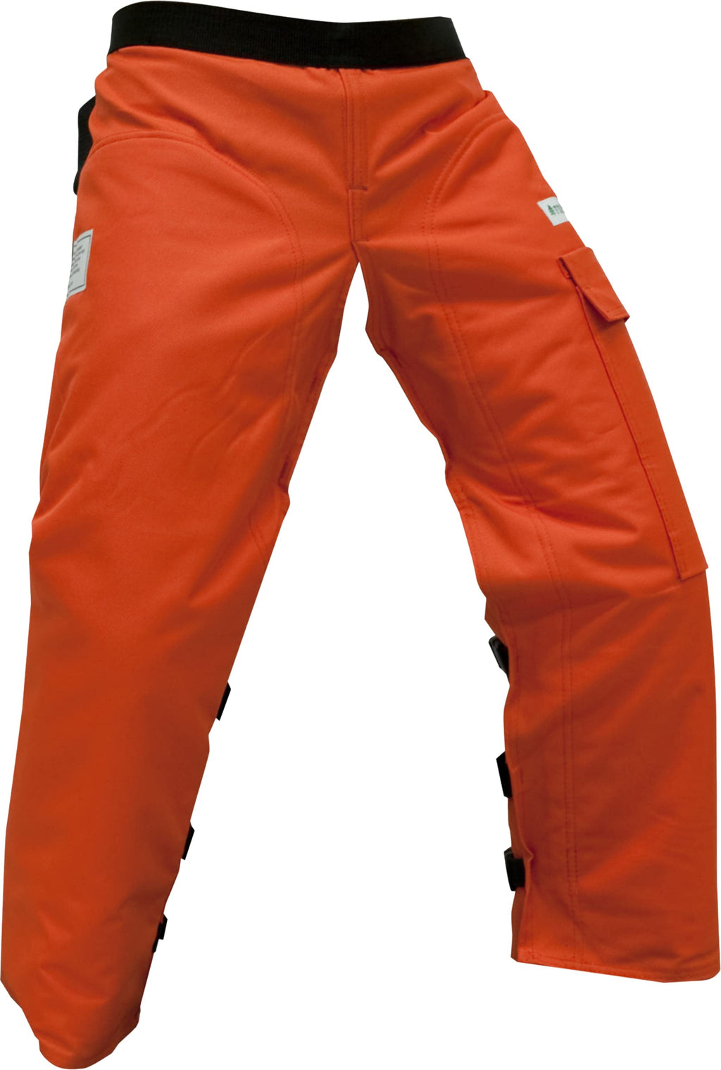 FORESTER Chainsaw Chaps for Men & Women | Apron Style Men's Chain Saw Chaps with Pocket & Adjustable Waist | Chainsaw Safety Equipment | Orange 35"